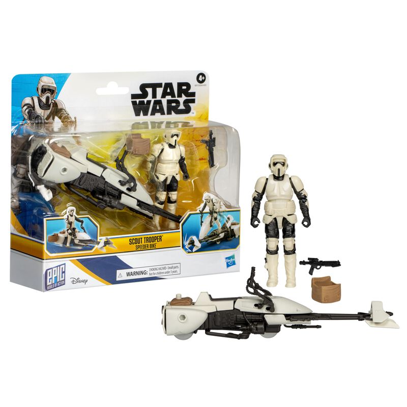 Figura De Acci&oacute;n Y Veh&iacute;culo Star Wars Scout Tro... image number null