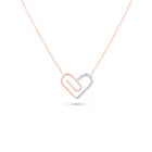 Gargantilla Coraz&oacute;n Oro Rosa 14k Con Diamantes | Bizzarro