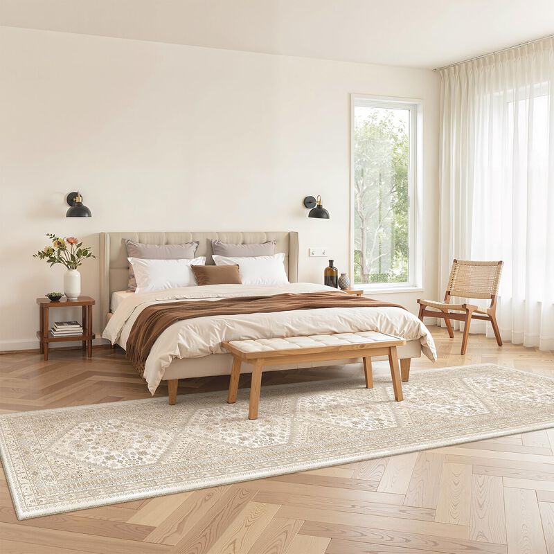Alfombra Corredor Zesthome 366 cm Beige Lavable... image number null