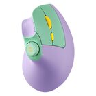 Mouse Seenda Ergon&oacute;mico Recargable, Vertical, Inal&aacute;mbrico, Morado