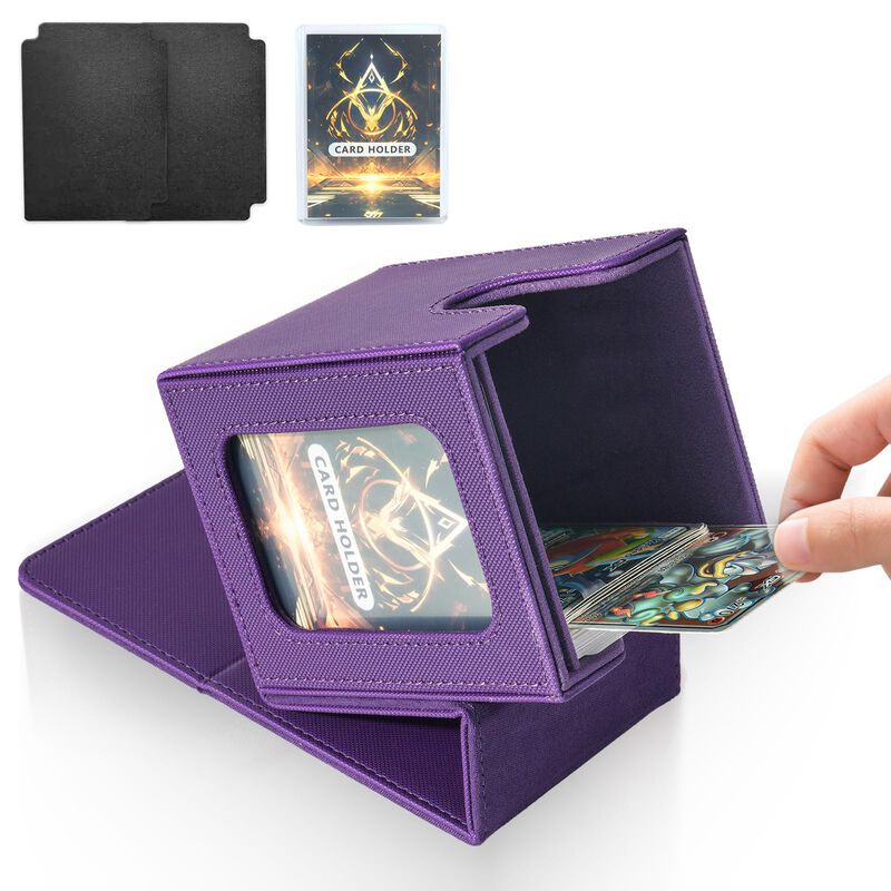 Caja De Cartas Jaffzora Para Mtg Commander Purp... image number null