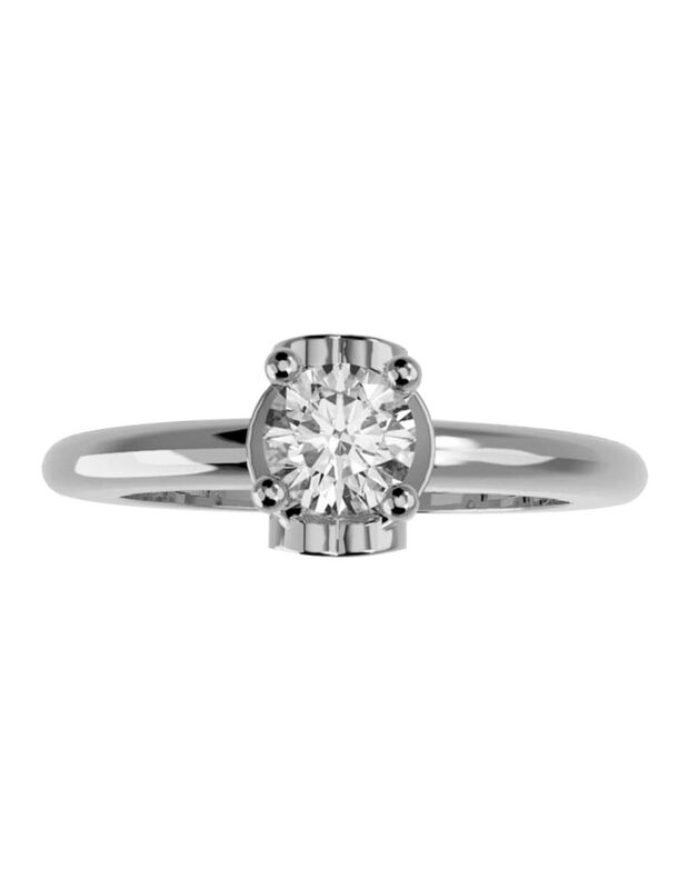 Anillo de Compromiso en Oro de 14K con Circonia... image number null