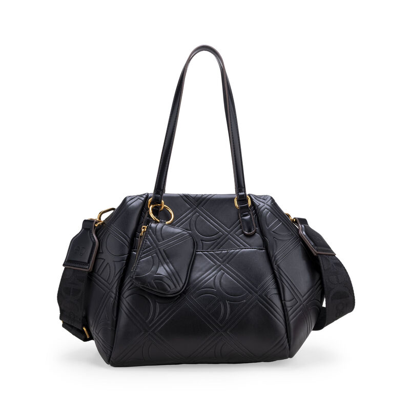 Bolsa Tote Mediana Con Monedero Color Negro image number null