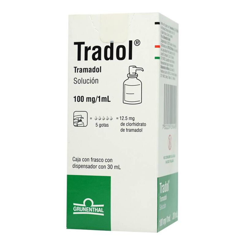 Tradol 100mg frasco con dispensador de 30ml 100... image number null