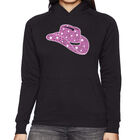 Sudadera Con Capucha Word Art Para Mujer - Sombrero Vaquero - Negro