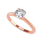 Anillo de Compromiso de 14K con Diamante de Laboratorio 0.20 CT F VS1 Talla 11 ORO ROSA 14K&ndash; / FJ759-20-14R-LG-11