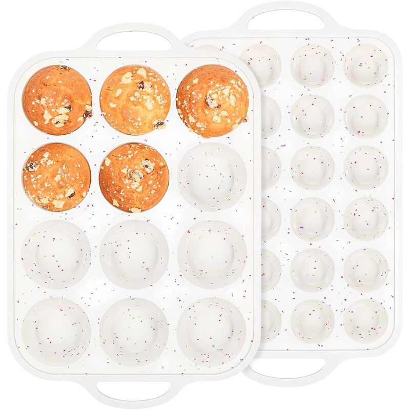 Molde para Muffins Fimary, Silicona, 24 Cavidad... image number null