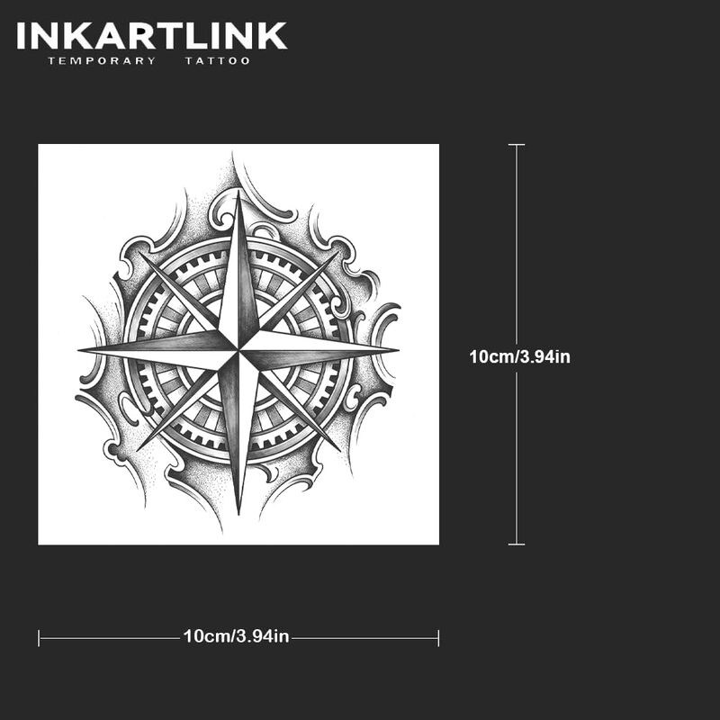 Tatuajes Temporales Inkartlink Br&uacute;jula Vintage ... image number null