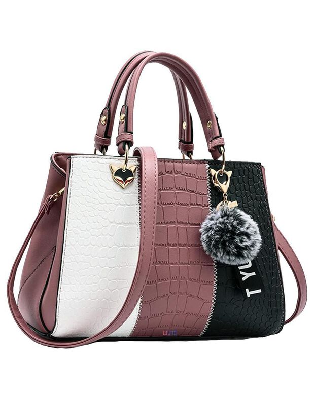 Bolsa Frame Pink Brule De Cuero Para Mujer image number null