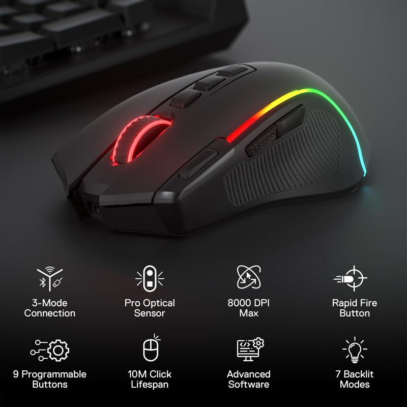 Rat&oacute;n Para Juegos Redragon M612 Pro Rgb 8000 Dp... image number null