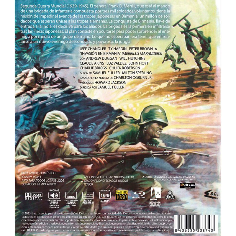 Invasi&oacute;n En Birmania Blu-ray 1962 Merrill's Mar... image number null