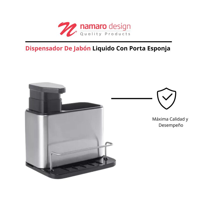 Dispensador De Jab&oacute;n L&iacute;quido Con Porta Esponja/... image number null