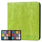 Carpeta De Cartas Hijvxk 720 Bolsillos Verde Lima De Cuero Pu