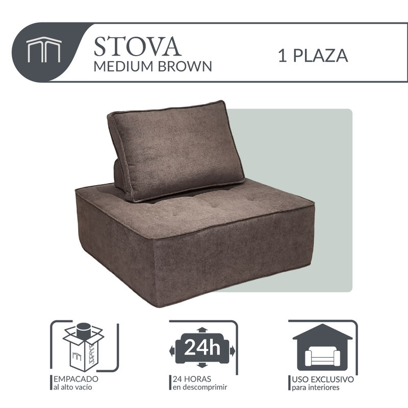 Sill&oacute;n Espuma Alta densidad STOVA Medium Brown ... image number null