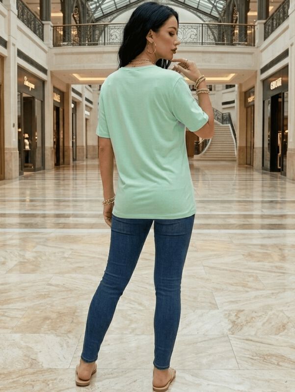 Blusa Casual Estampada Malabis Bl-1042 Verde image number null