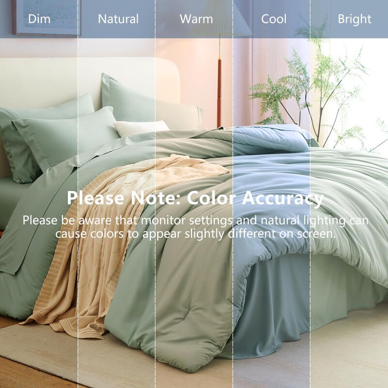Juego De Ropa De Cama Cozylux Twin Xl Verde Sal... image number null
