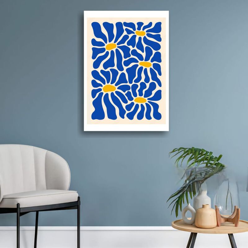 Cuadro Decorativo Impreso 60x80cm Margaritas Az... image number null