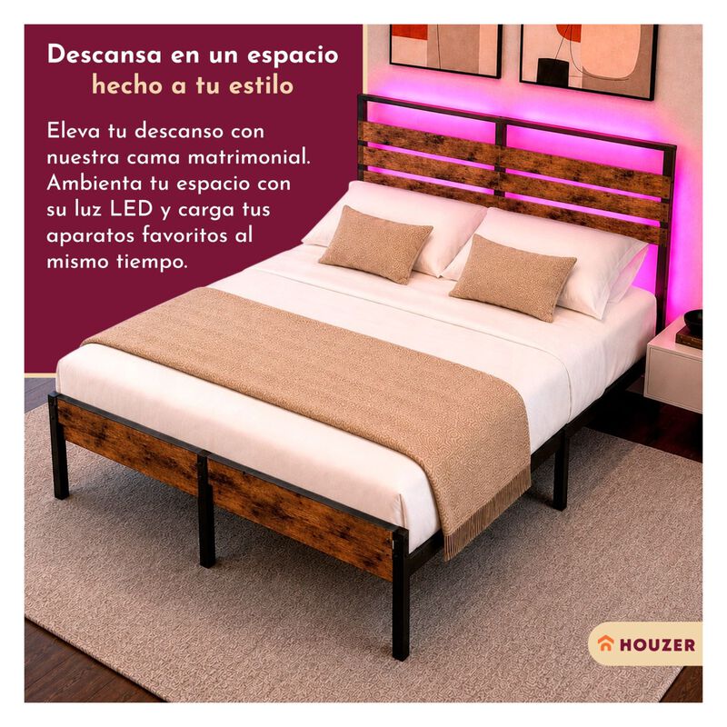 Base Cama Matrimonial Reforzada 750kg Cabecera ... image number null