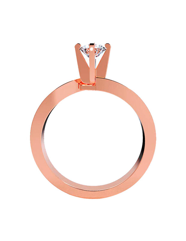 Anillo de Compromiso de 14K con Diamante de Lab... image number null