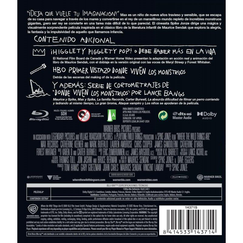 Donde Viven los Monstruos [Blu-ray] (2009) Wher... image number null