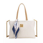 Bolsa Tote Grande Con Troquelado Color Beige