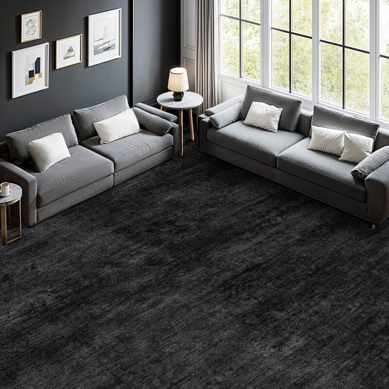Alfombra De &Aacute;rea Lavable Negra Lianlam 140 &times; 18... image number null