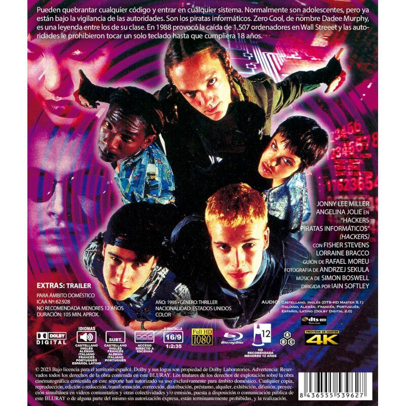 Hackers, Piratas Inform&aacute;ticos Bd 1995 Hackers [... image number null