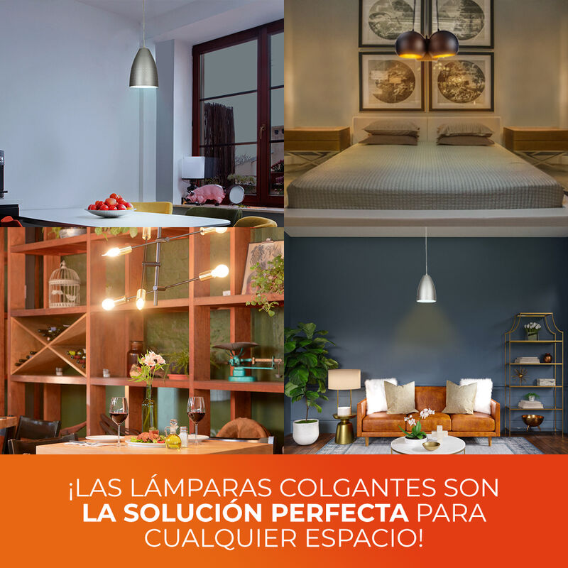 Lampara Colgante Color Aluminio Satinado Alumin... image number null