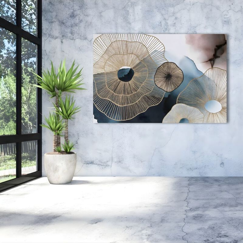 Cuadro Decorativo Abstracto 60x80cm Radiales de... image number null