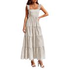 Vestido Prettygarden Maxi Rayas Marr&oacute;n Talla M