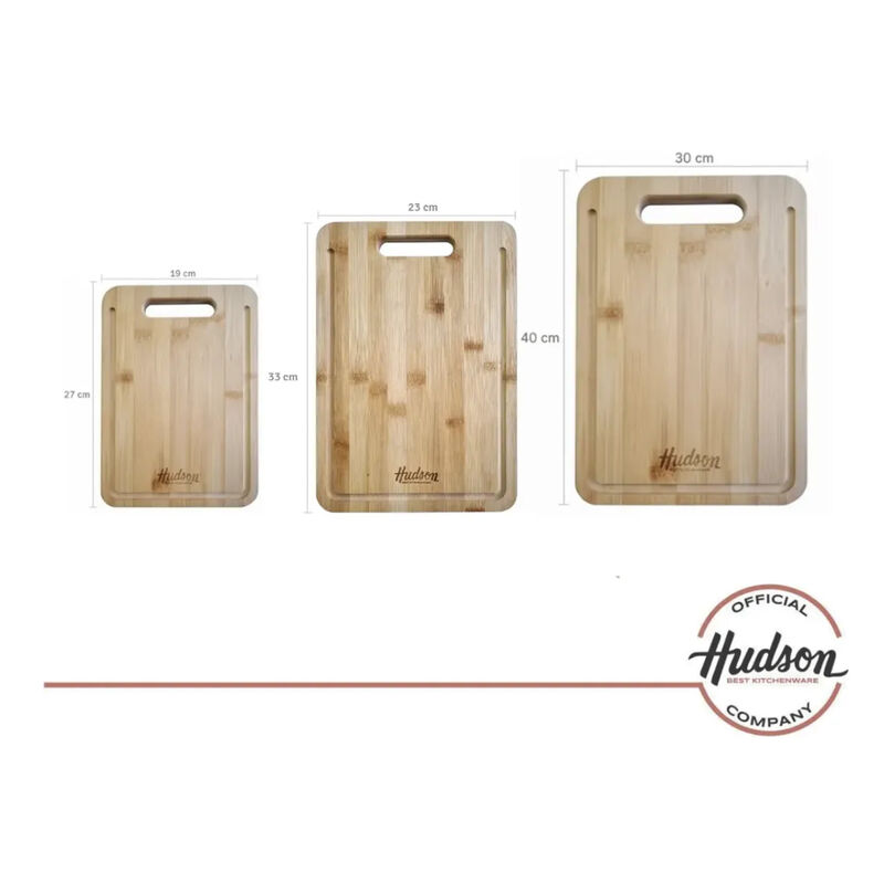 Tablas Picar Hudson Madera Bamb&uacute; 3 Piezas 27x19... image number null