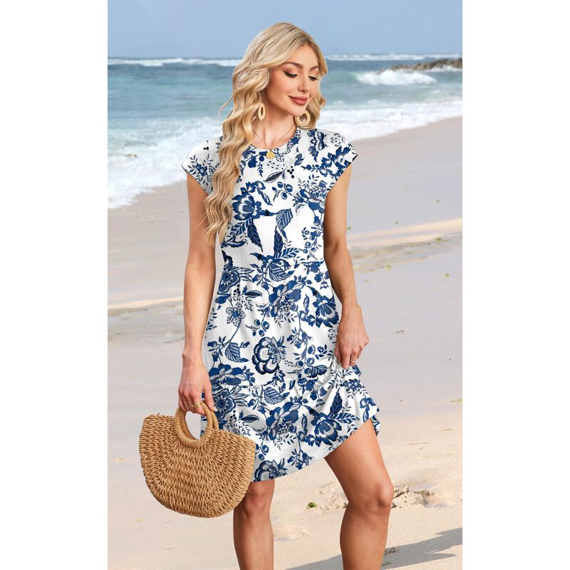 Vestido Wiholl de Manga Corta Estilo Boho Flora... image number null