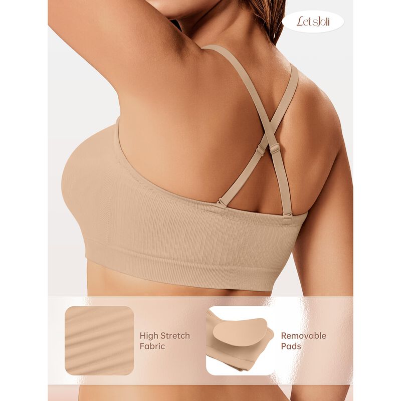 Sujetador Bandeau Push-up Inal&aacute;mbrico Letsjoli image number null