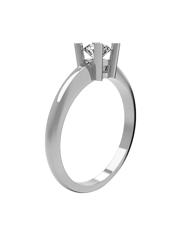 Anillo de Compromiso de 14K con Diamante de Lab... image number null