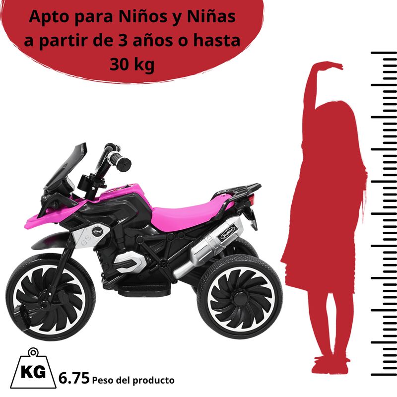 Moto Montable El&eacute;ctrica para Ni&ntilde;os Triciclo H&iacute;b... image number null