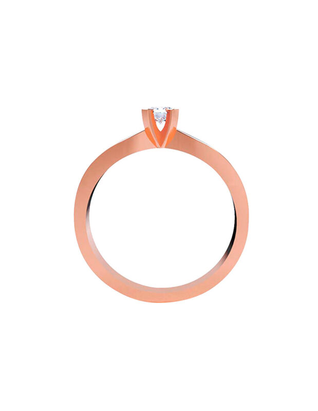 Anillo de Compromiso de 14K con Diamante de Lab... image number null