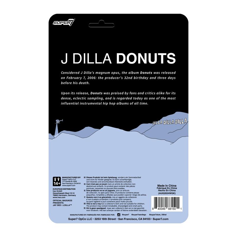Figura De Acci&oacute;n Super7 J Dilla 3.75" Con Acces... image number null