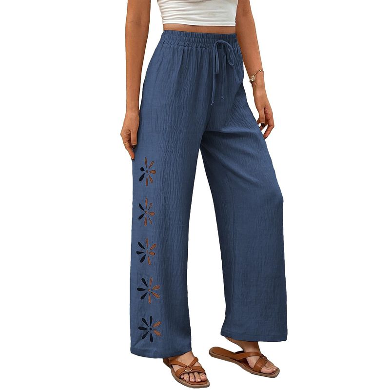 Pantalones Evaless Xl Pierna Ancha Corte Floral... image number null