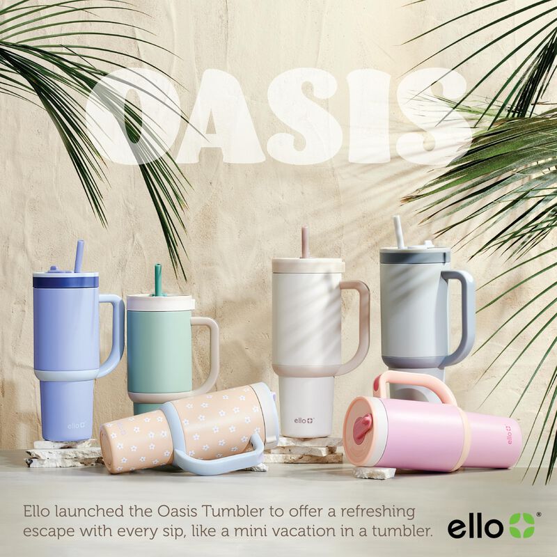 Vaso Ello Oasis De 900 Ml Con Asa Y Pajita Retr... image number null