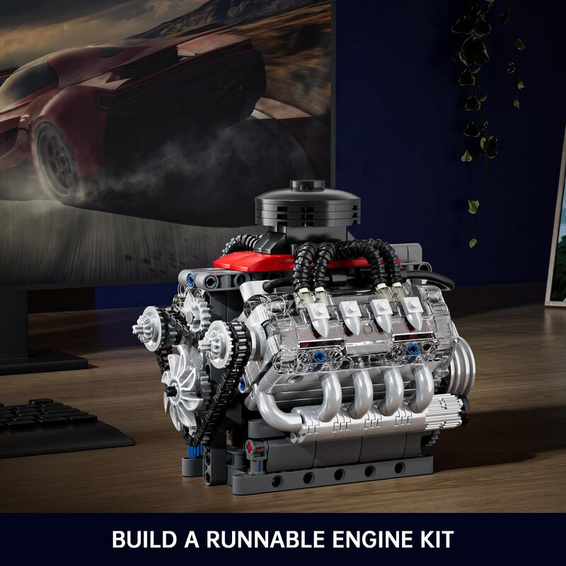 Kit De Motor Mould King Mini V8 Con Motor De Co... image number null