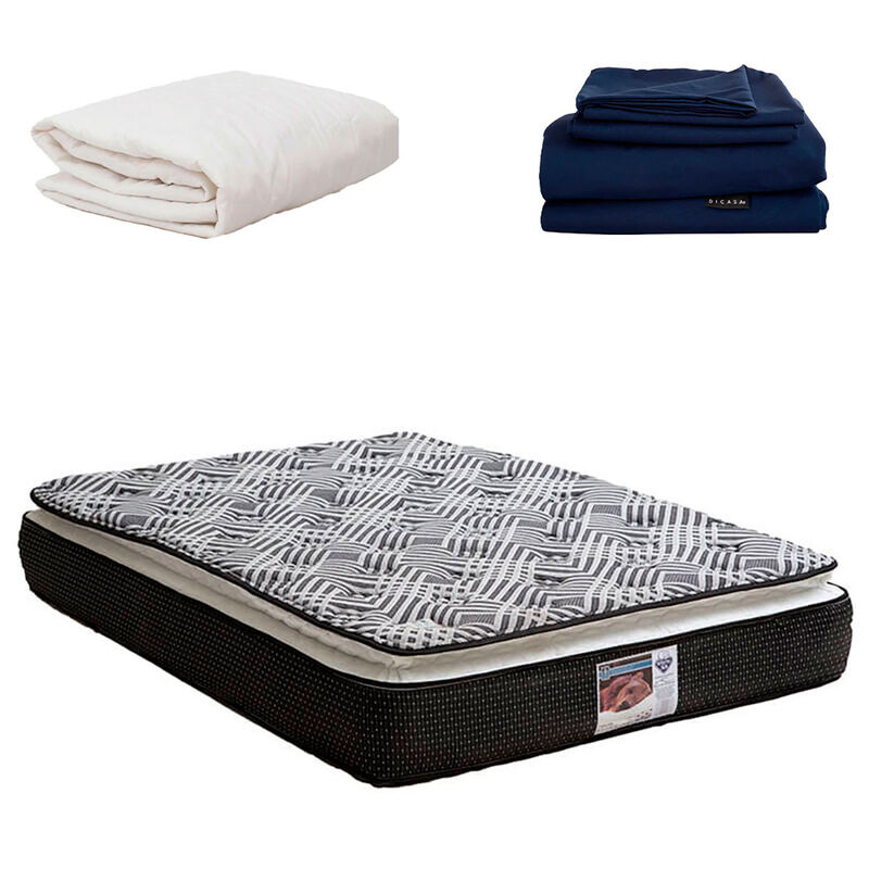 Colch&oacute;n Matrimonial Spring Air Omega+S&aacute;banas Di... image number null