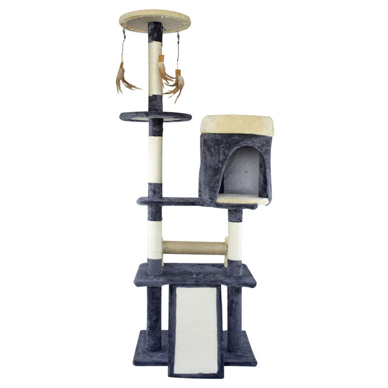 Fancy Pets Mueble/rascador Para Gato Con Casa C... image number null