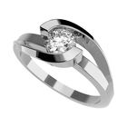 Anillo de Compromiso en Oro Blanco 10K con Circonia -  Talla:10/ M437-10W-CZ-10