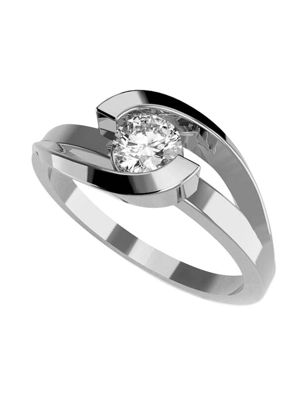 Anillo de Compromiso de 14K con Diamante de Lab... image number null