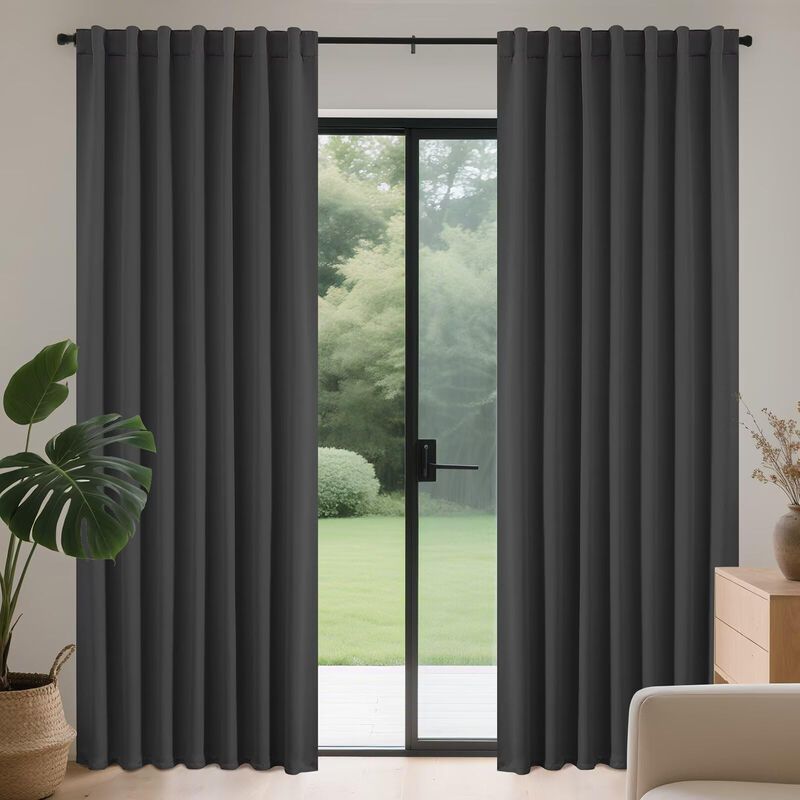 Cortinas Joydeco De 183 Cm, Gris Opaco, Reducto... image number null