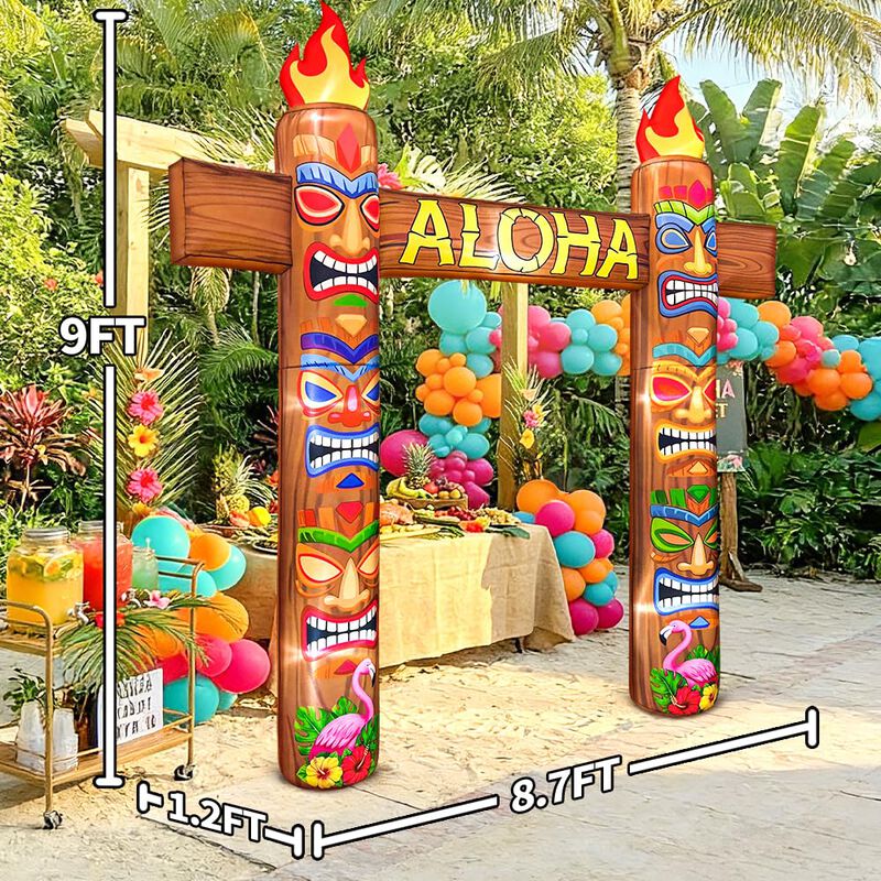Arco Inflable Kooy De 2,7 m Con Led Estilo Tiki... image number null