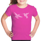 Camiseta Word Art Para Ni&ntilde;a - Colibr&iacute;es - Rosa