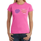 Camiseta Word Art Para Mujer - Lentes Americana- Rosa