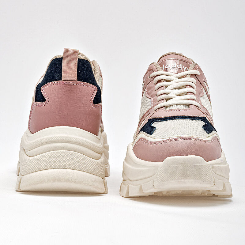 Daddy Tenis urbano para mujer. Beige rosa marin... image number null