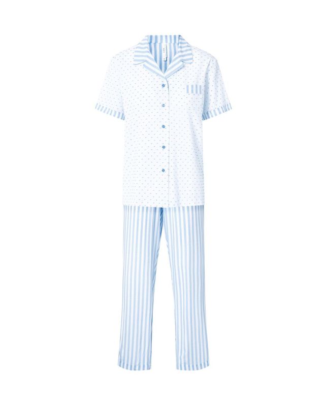 Pijama Plumeti y Rayas Azul image number null